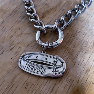 NERVOUS collar stainless steel pendant/necklace (preorder - ships May 14th)