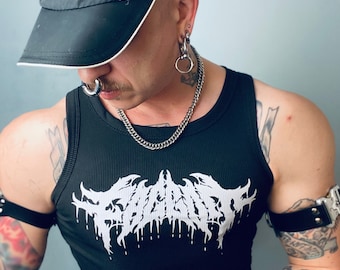 FAGGOT DEATHCORE CROP ribbed vest preorder