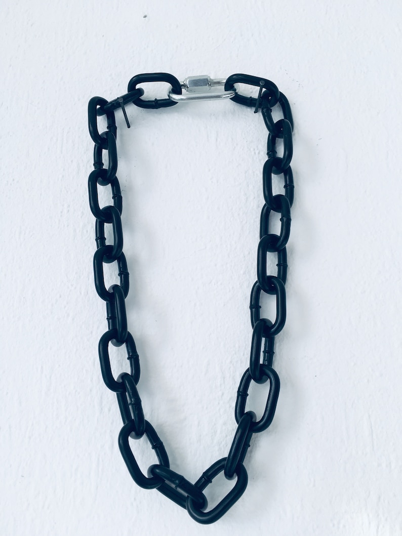 ALL BLACK HEAVY Duty Mid Neck Chain Hardware High Polished Etsy