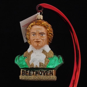 Ludwig van Beethoven Glass Ornament
