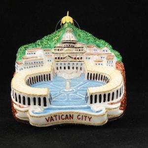 Vatican City Glass Ornament