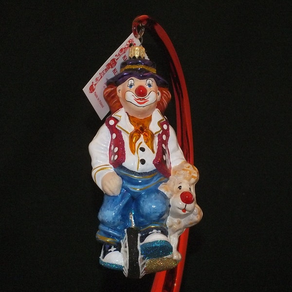 Clown on Unicycle Etsy