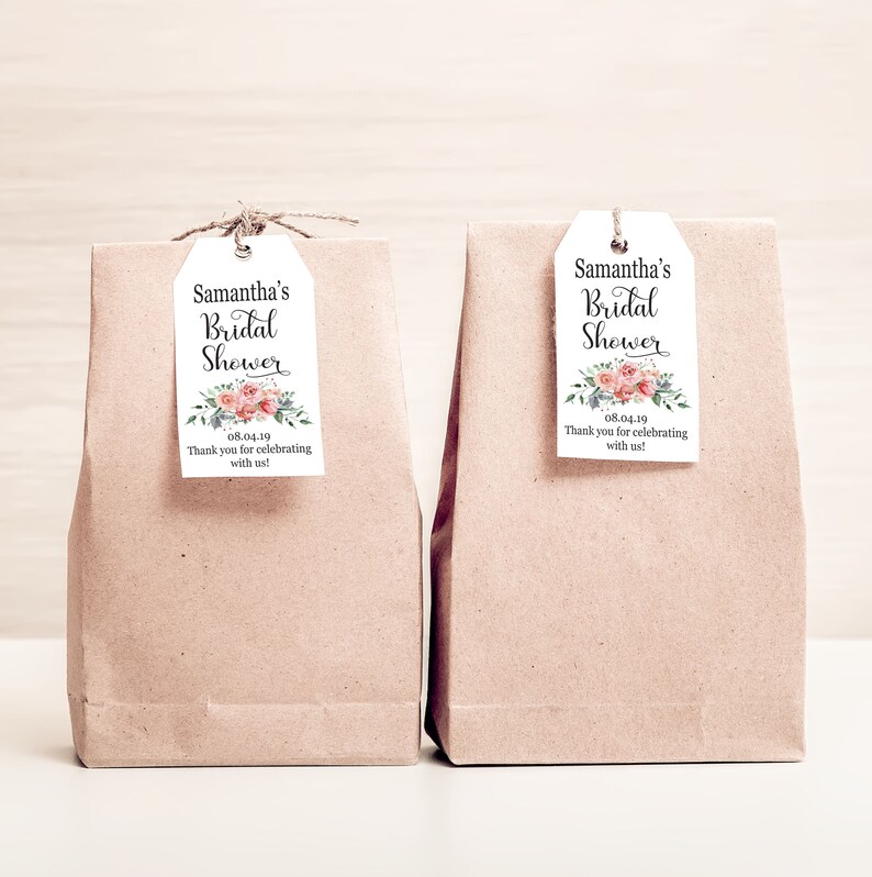 Bridal Shower Favor Tags Template Printable Gift Tags Thank You Tags ...