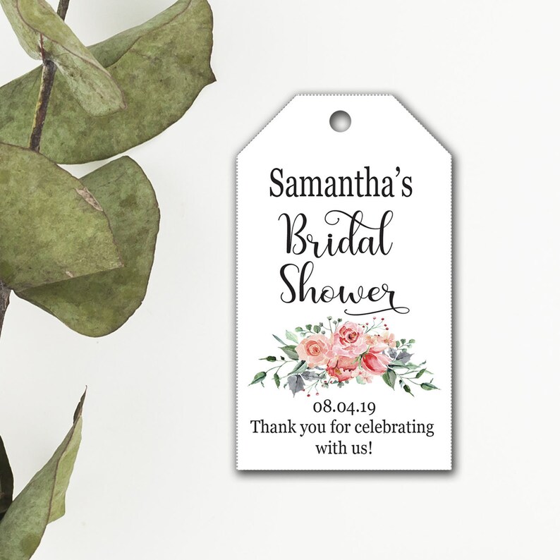 Bridal Shower Favor Tags Template Printable Gift Tags Thank You Tags ...