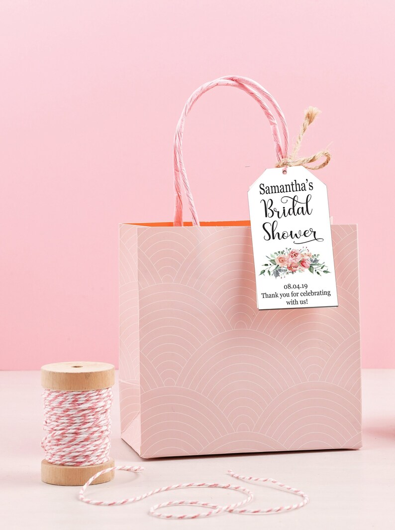 Bridal Shower Favor Tags Template Printable Gift Tags Thank You Tags ...