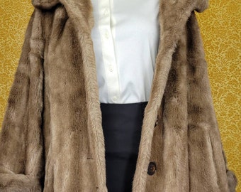 Faux Fur Teddy Bear Coat | Vintage Long / Midi Brown Fur Overcoat | Warm Shag Jacket | 1960s , 70s | Winter / Fall | Unique Vintage Fashion