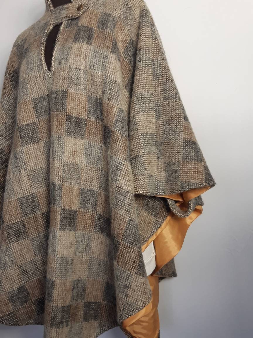 Wool Tweed Poncho - Etsy Wool Tweed Poncho - Etsy