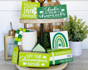 St Patricks Day Tiered Tray Decor Bundle, Tier Tray Decor, St Patrick’s Tray Decor, Farmhouse Tiered Tray, St Pattys Party Decorations