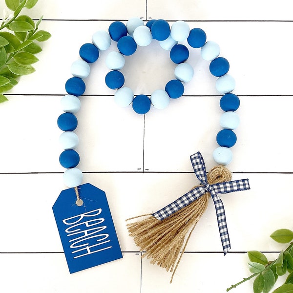 Wood Bead Garland Etsy