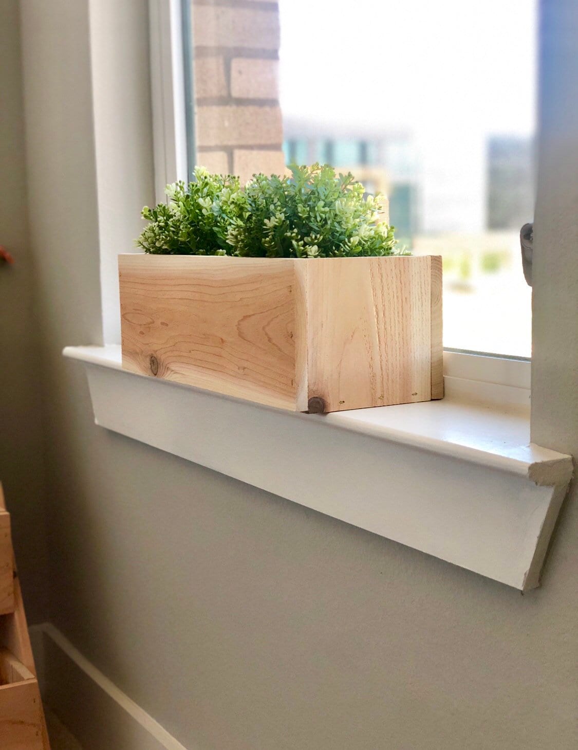 Window Sill Planter Indoor or Outdoor Window Plant Holder for Herbs