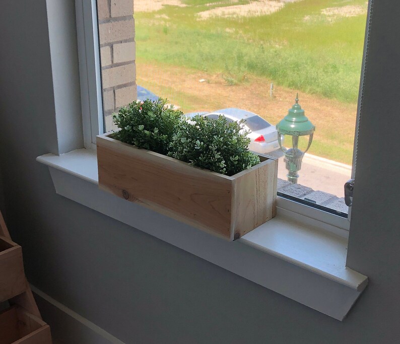 Window Sill Planter Indoor or Outdoor Window Plant Holder for Herbs, Flower Gardens, and