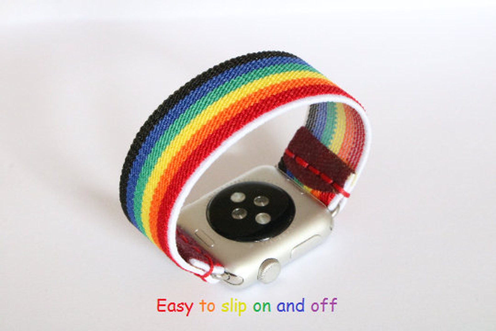 Elastic Apple Watch Band 40mm 38mm Rainbow Apple Watch Strap Etsy