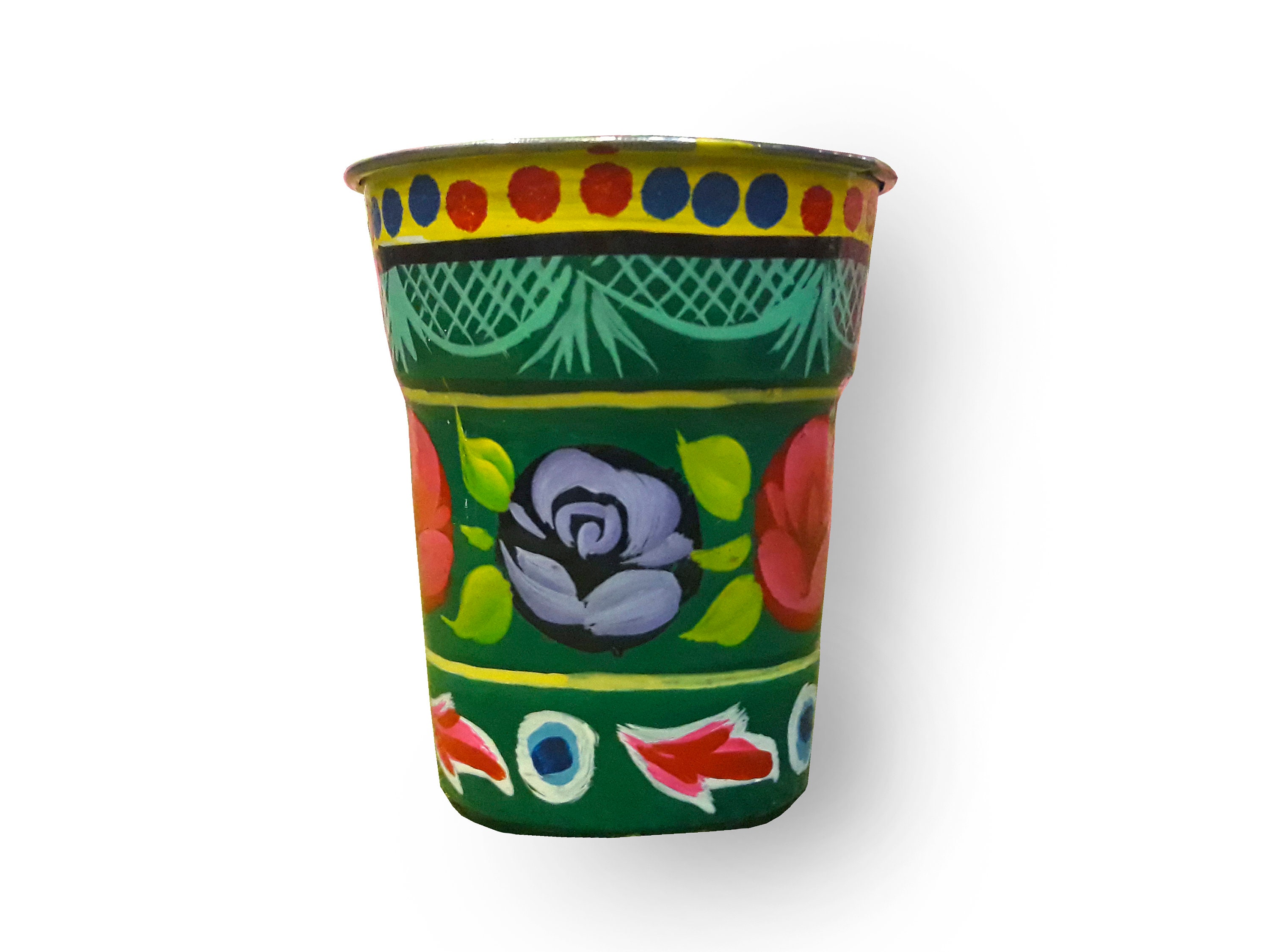 Pakistani Truck Art Style Decor. Vase Bowl Glass Flower Pots Etsy