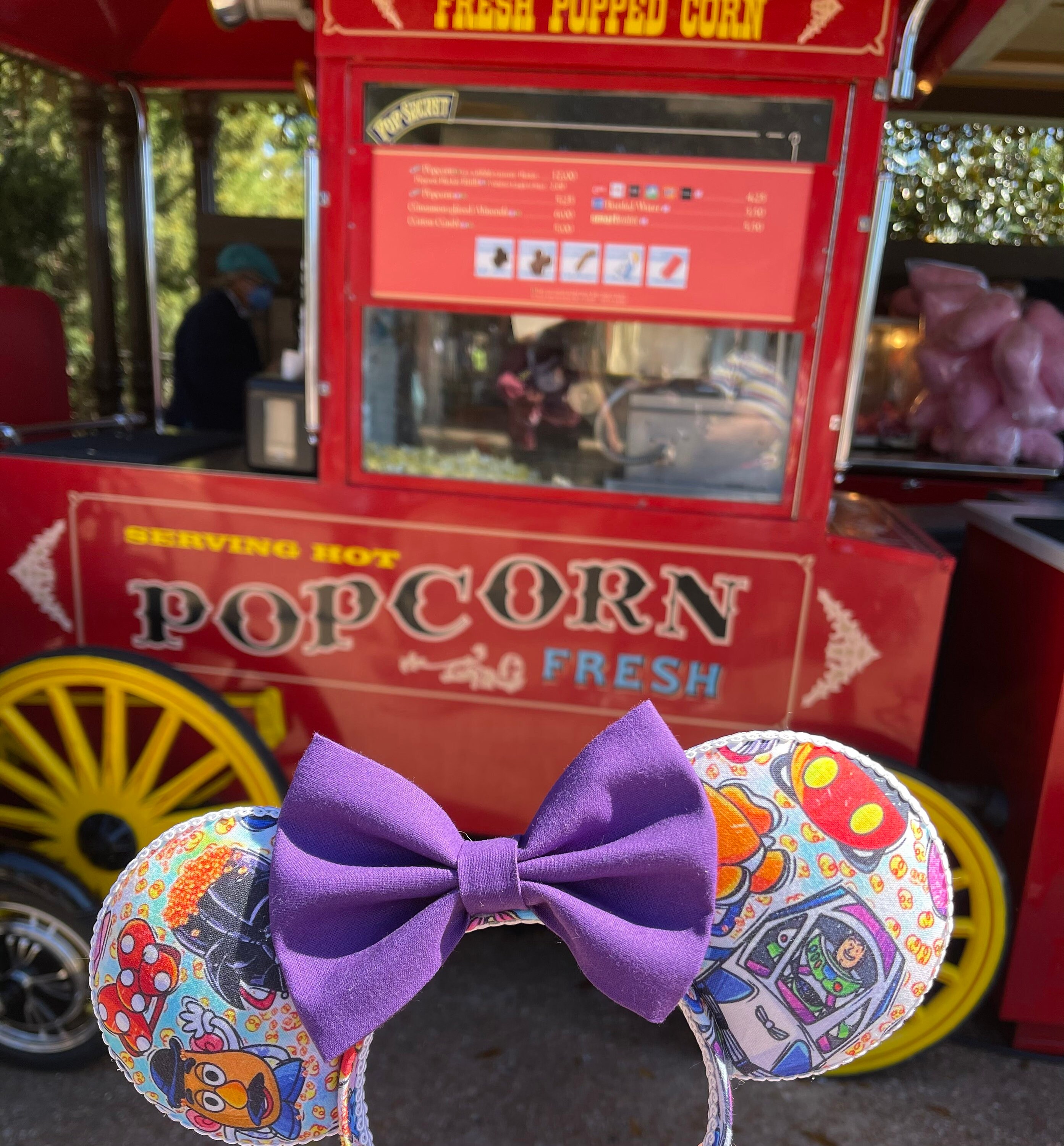 Popcorn Bucket Ears Disney Park Ears Disney Inspired Ear Etsy