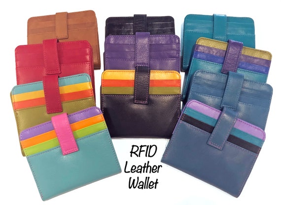 RFID Leather Bifold Cardholder Wallet Twinkle City Market 