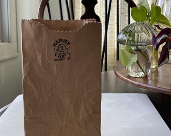 1980s Michael Harvey (canada) Craft #2 Ceramic Paper Bag Vase