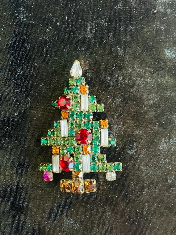 Vintage 1950s Signed Weiss Christmas Tree 5 Candle Brooch - Etsy