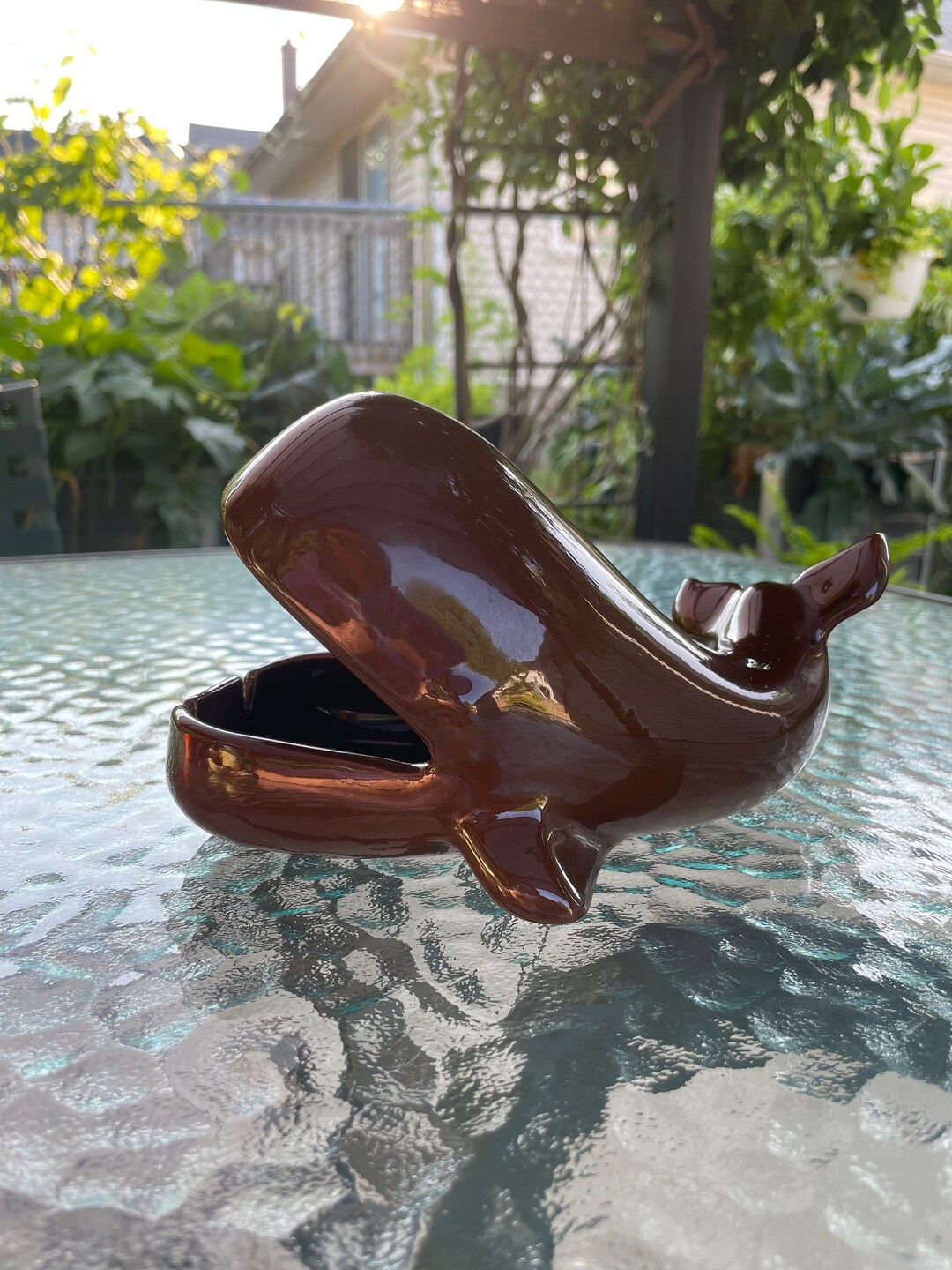 Vintage Pottery Ceramic Whale Ashtray Planter Catchall Etsy