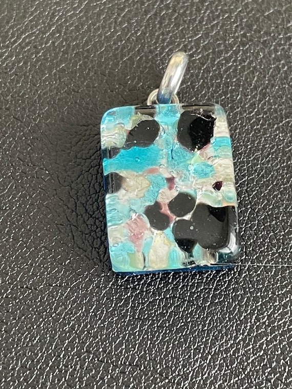 Vintage Vetro di Murano Glass Rectangular Pendant 