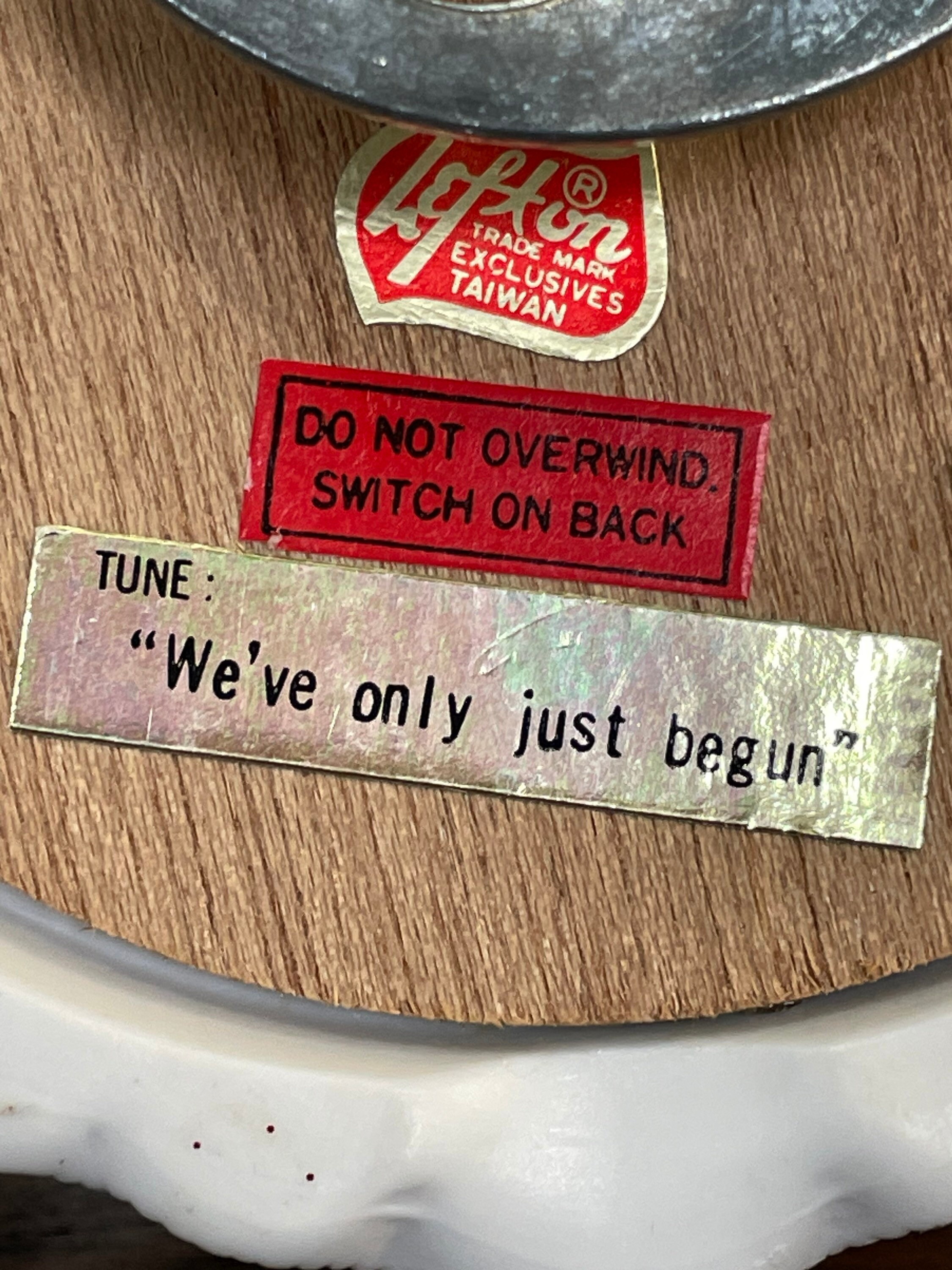 Vintage Lefton Music Box Bride and Groom Figurine Wedding Cake Etsy