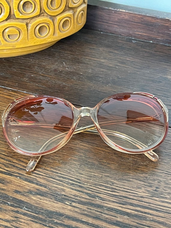 Vintage Prescription Frame Eyeglasses Gold Red Orange… - Gem