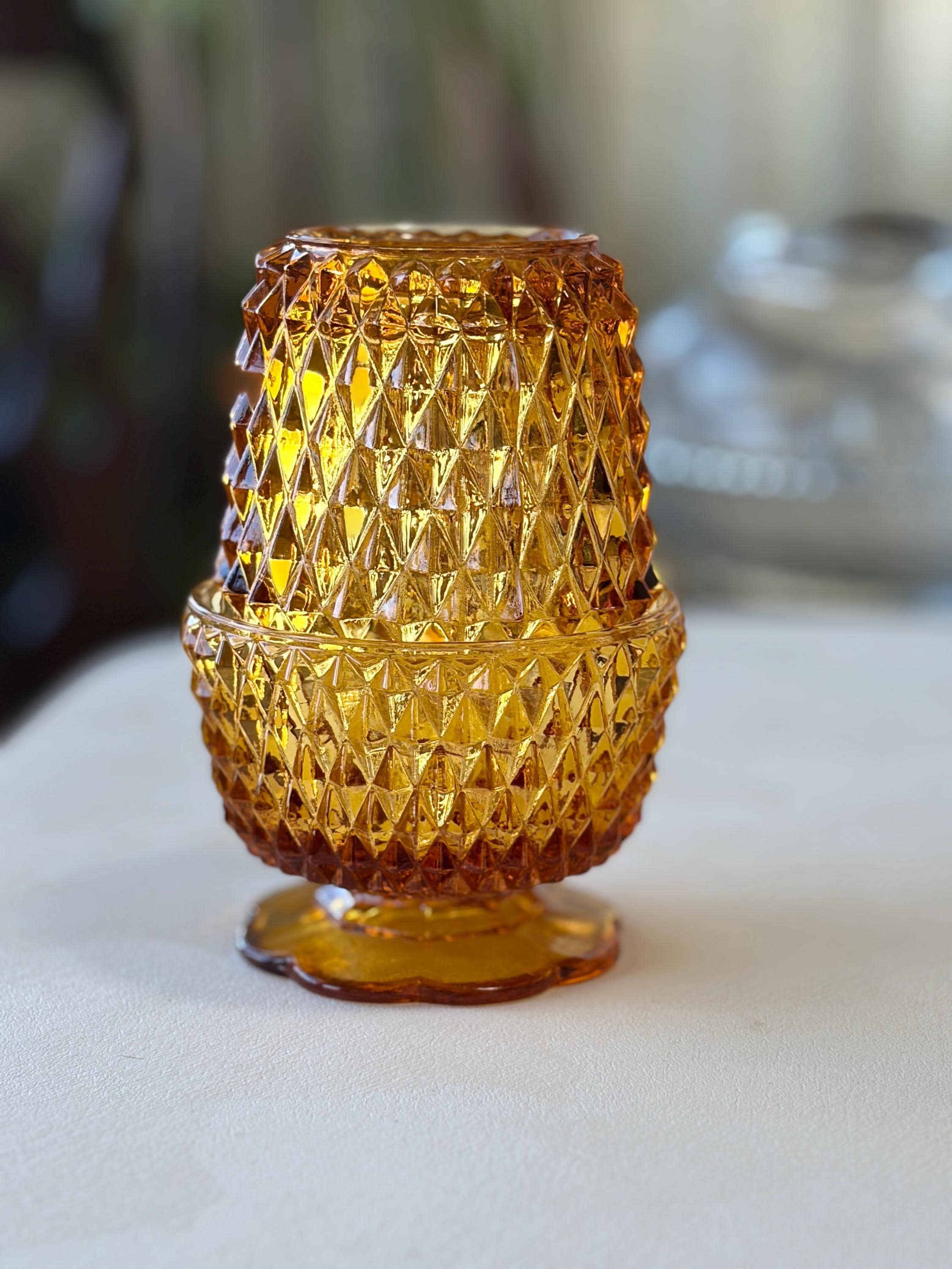 Amber Diamond Point Fairy Lamp - Etsy
