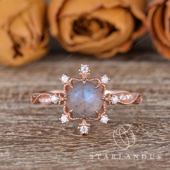 Labradorite Engagement Ring Sun Sunlight Ring Power Uniquid Ring
