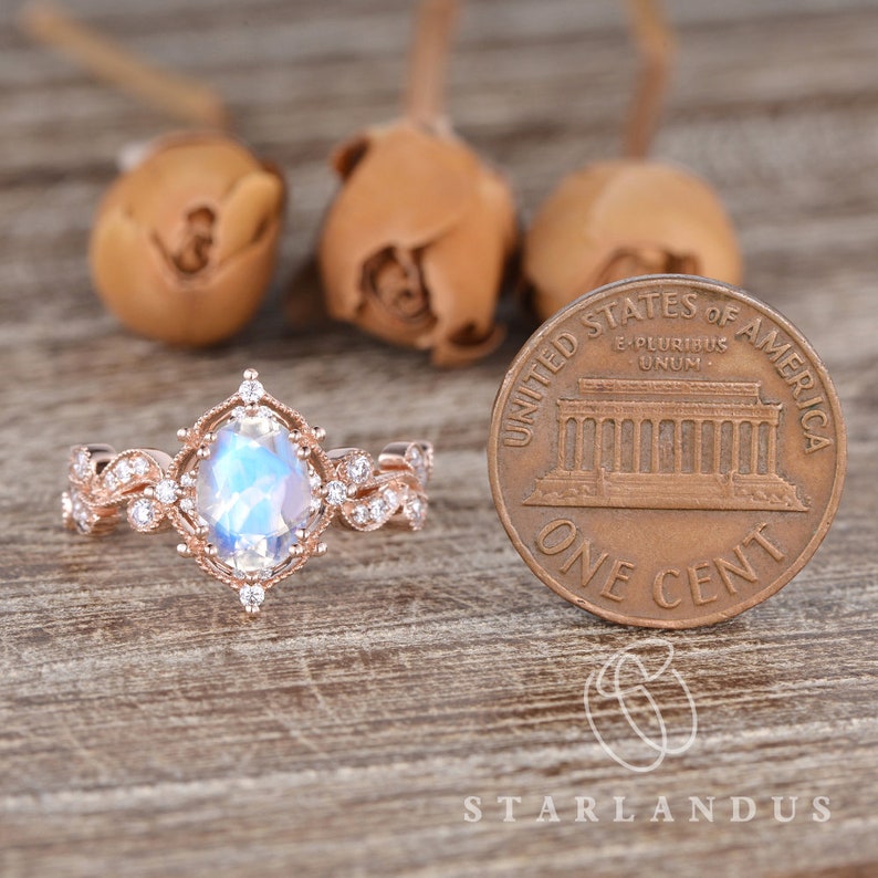 Unique Vine Engagement Ring Flower Wedding Ring Fairyland Etsy