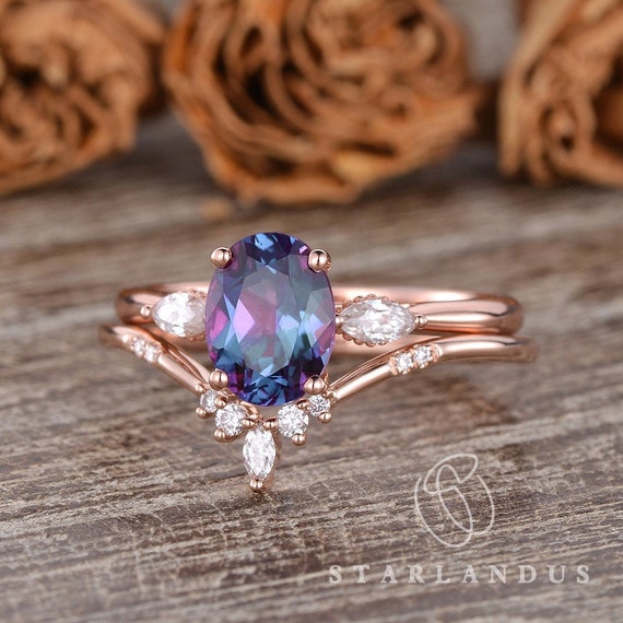 Lab alexandrite ring deals