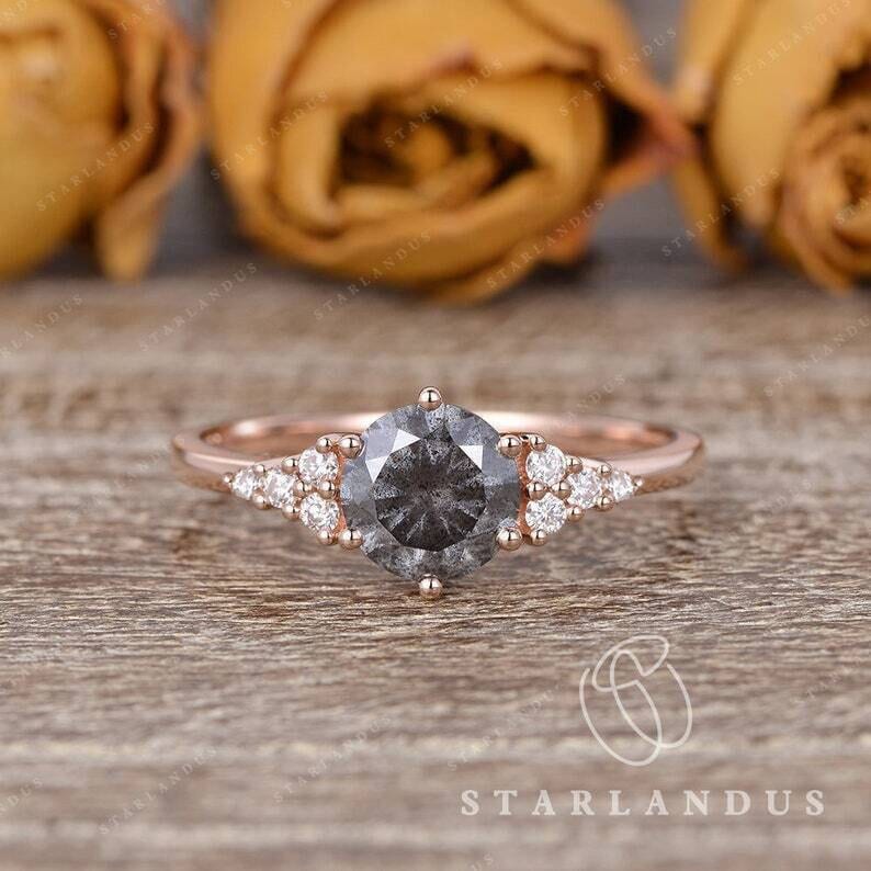 Diamond Dust Ring Etsy
