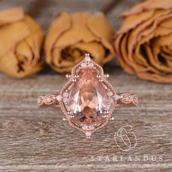 Opal and morganite ring deals