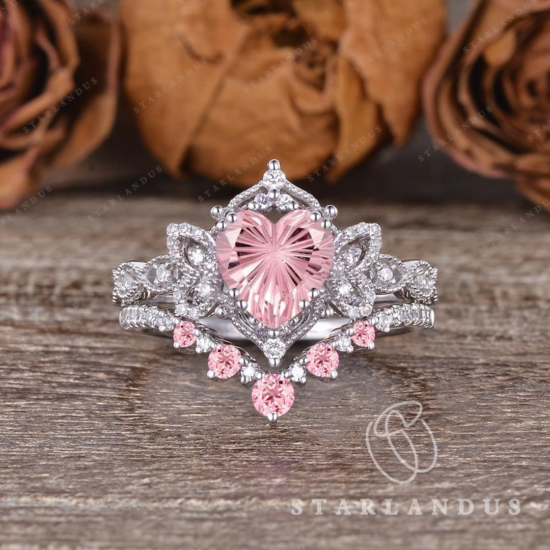 Sapphire Mystical Fairy Heart Star Promise Ring Fairytale