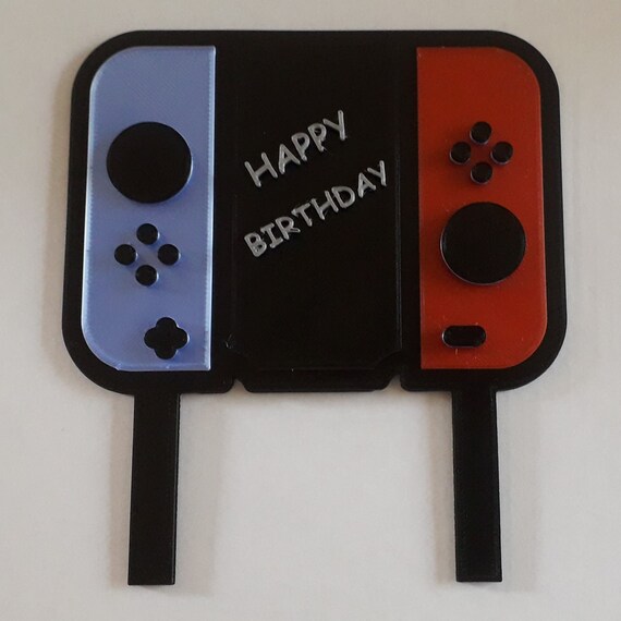 3d Imprime Personnalise Nintendo Switch Inspire Cake Topper Etsy