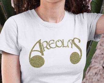 Areolas Apparel | Ladies Fit | Tri-Blend | White/Gold Logo