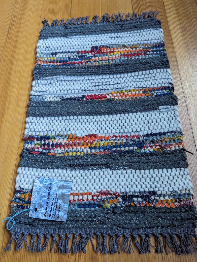 Gray Wool Rag Rug Wool Rag Rug Placemat - Etsy