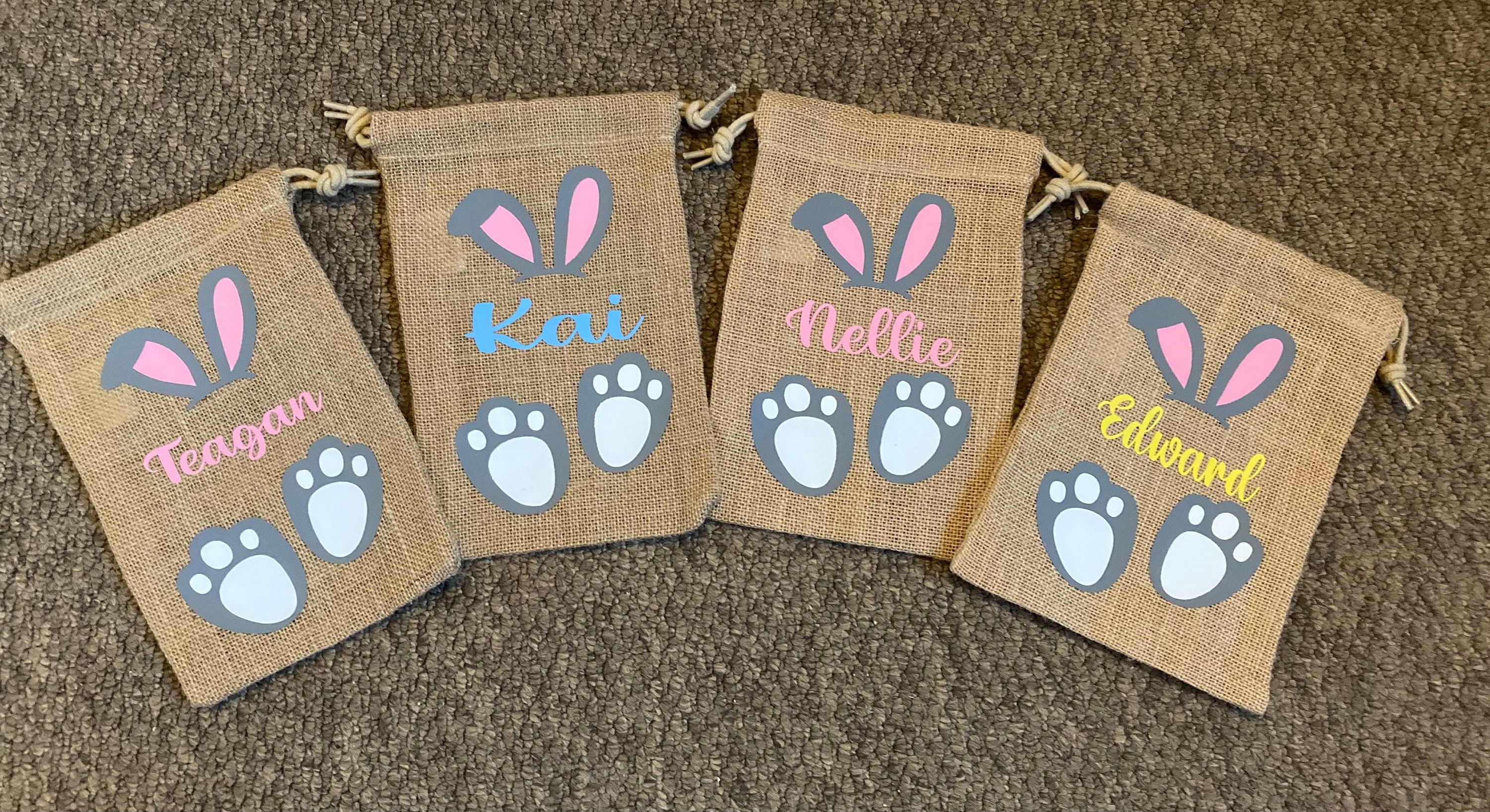 Personalised Bunny Easter Gift Bag Etsy