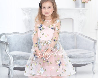 Blush Flower Girl Dress, Girls special occasion dress