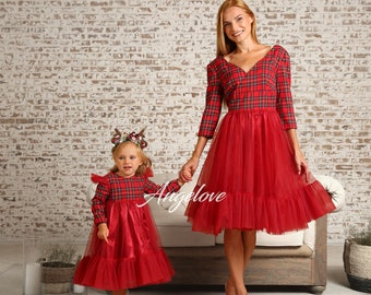 mum and daughter matching christmas dresses uk