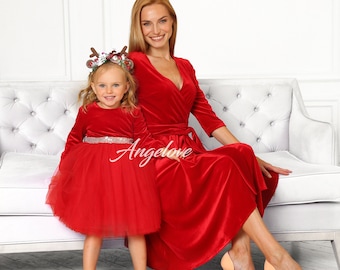 mommy and me dresses christmas