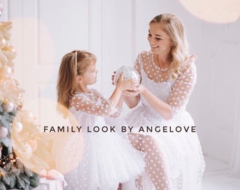 white dress for mom and daughter