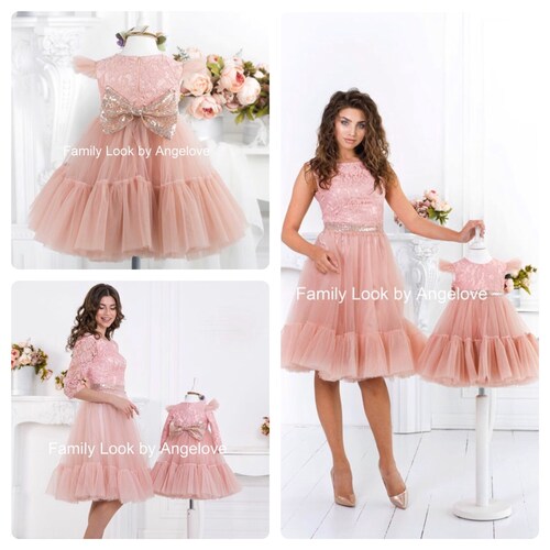 Trendy Red Mother Daughter Matching Gowns MGD122 main image 1