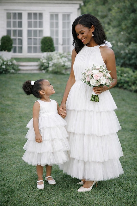 mother daughter bridesmaid dresses Ball Gown Mother Daughter Matching Prom Dress GFGD487