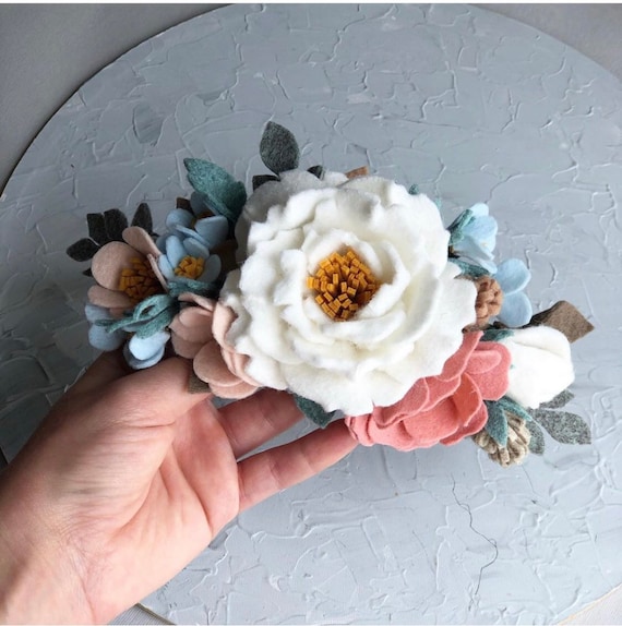 Felt Flower Arragement Headband / Baby Headband / Baby Hair  display picture 3