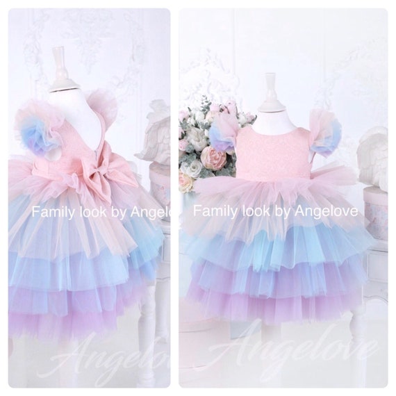 Unicorn Birthday Baby Dress Rainbow Girl Dress Toddler | Etsy