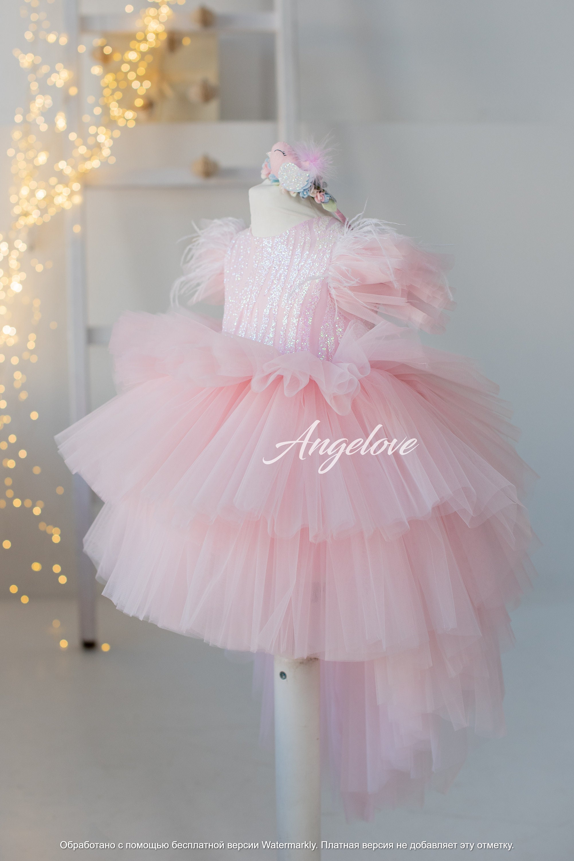 JUST FOR PARTY Pink Cupcake Girl's Costume - Dress Up For Ages 6-8, One Size
