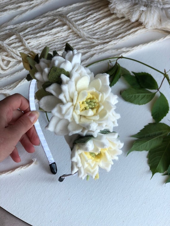 White Crown Flowers Girl - Headband for Babygirl Wedding  display picture 1