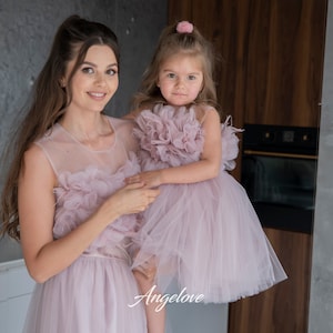 open lace back dress Dusty Rose Pink Long Formal Dress with Sheer Sleeves Dusty Rose / 12 main image 1