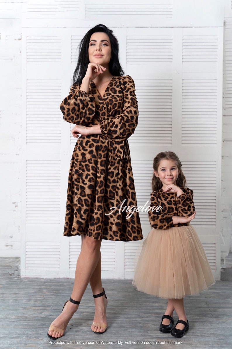 Matching Mommy and Me Outfits Animal Print Mother Daughter | Etsy