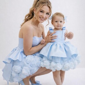 Mom and Baby Girl Matching First Birthday Dress