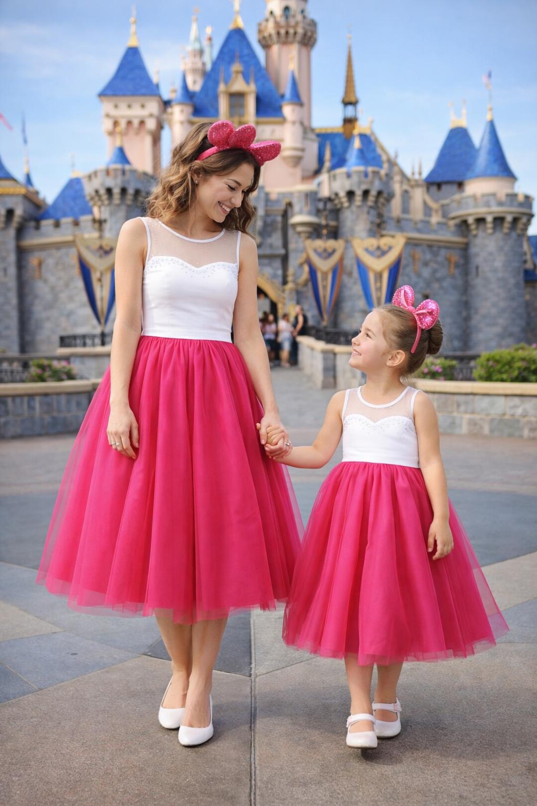 bargain evening dresses Alex Evenings 81122539 Color:White color coral pink dress Coastal Decor and Dresser